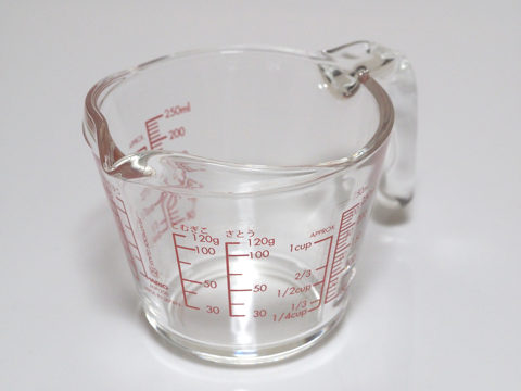 ハリオ 耐熱ガラス製メジャーカップ 250ml MJP-250 のレビュー:画像5