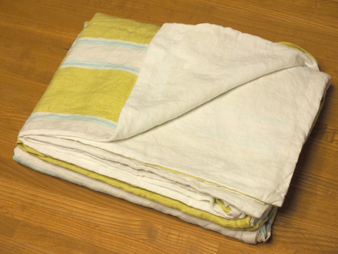 Linen Fruits 掛けカバー ボーダー シングル のレビュー:画像7